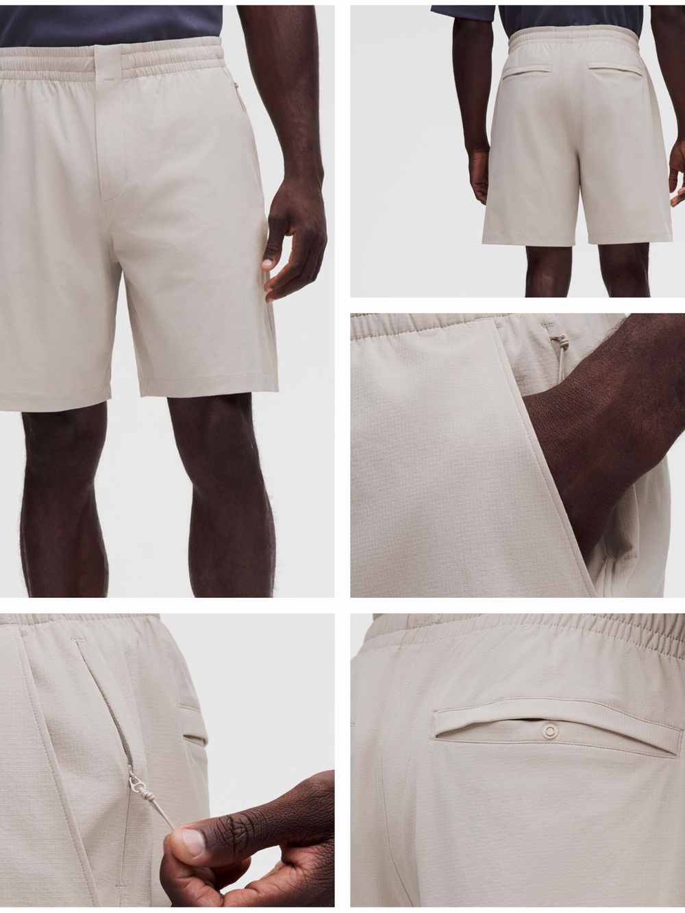 lululemon athletica Men's Light Taupe Performance Shorts